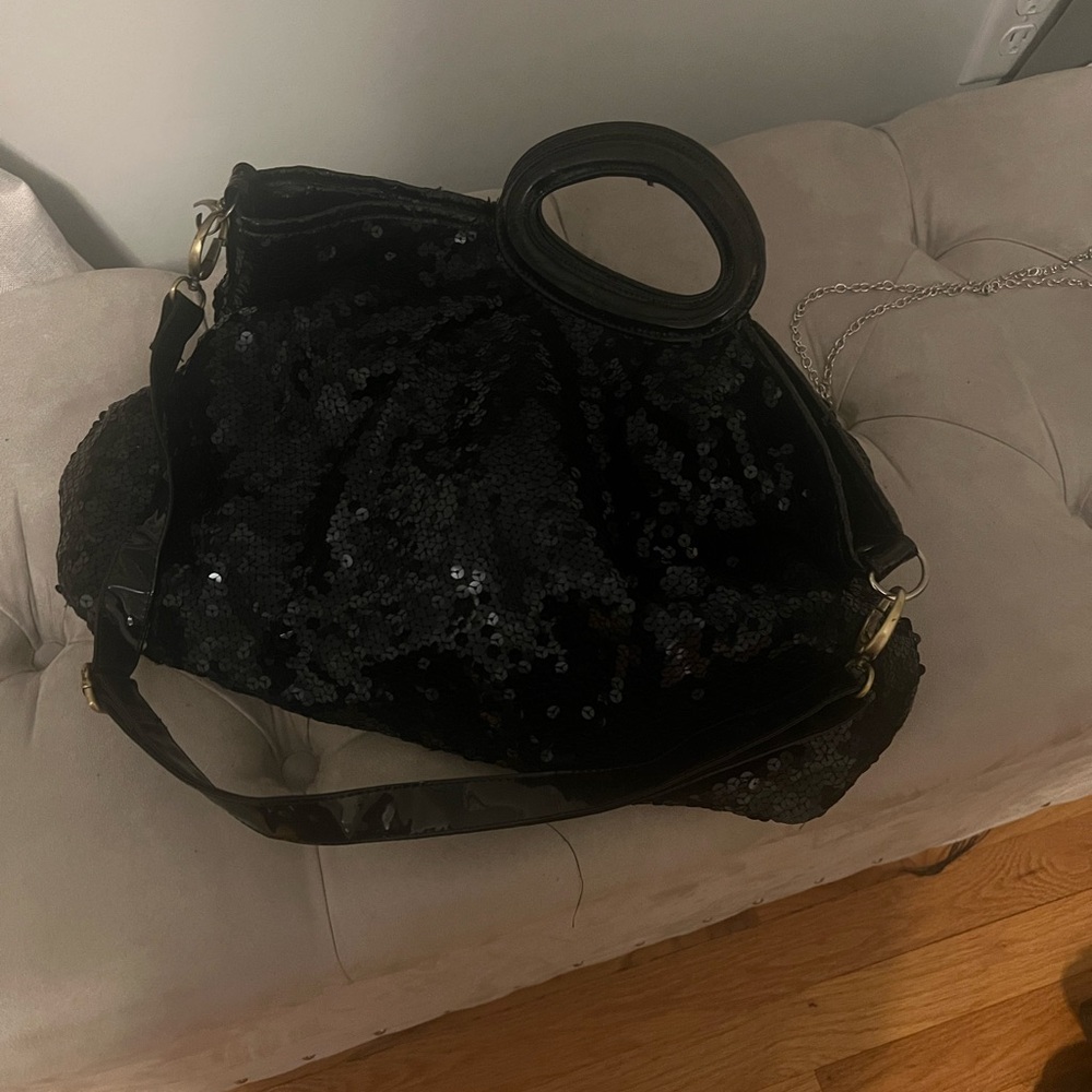 Sequin hobo like bag